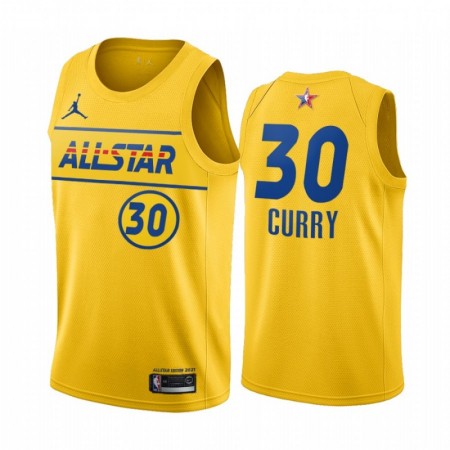 Herren NBA Golden State Warriors Trikot Stephen Curry 30 2021 All-Star Jordan Brand Gold Swingman